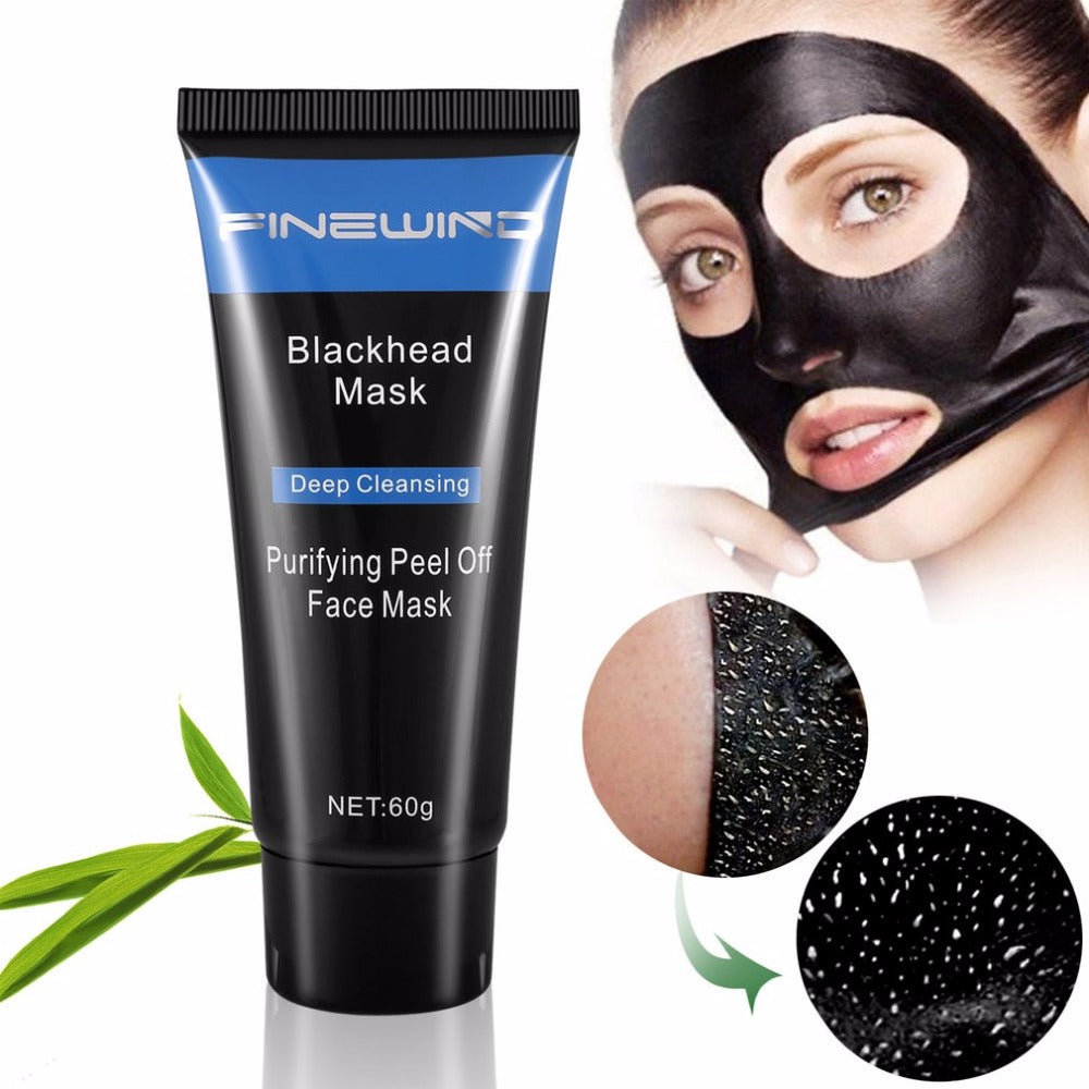 Deep Cleansing Blackhead Remover Mask Purifying Peel Off Acne Removal Black Mud Smooth Face Mask Shrink Pore Cleaner Mask - ebowsos