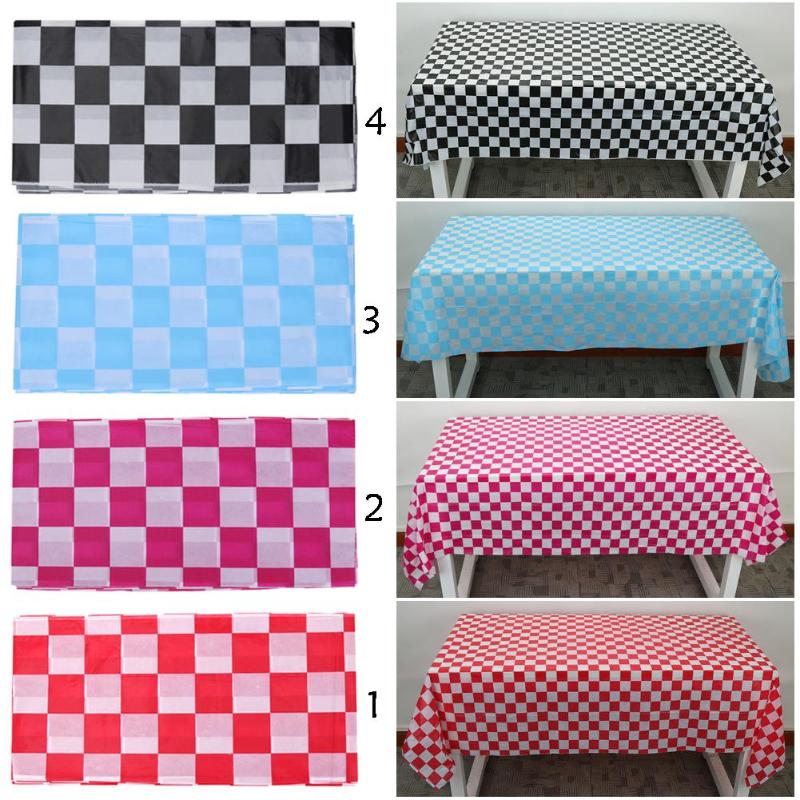 Degradable Plastic Table Cloths Rectangle Tablecloth Covers for Camping - ebowsos