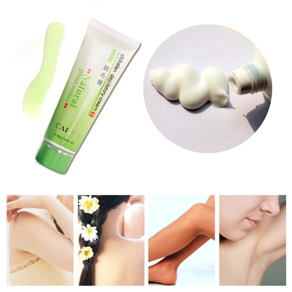 Depilatory Cream Armpit Leg Hair Removal Cream Body Hair Anti-Allergy Painless Depilatory Cream Natural Plants Extract Women/Men - ebowsos
