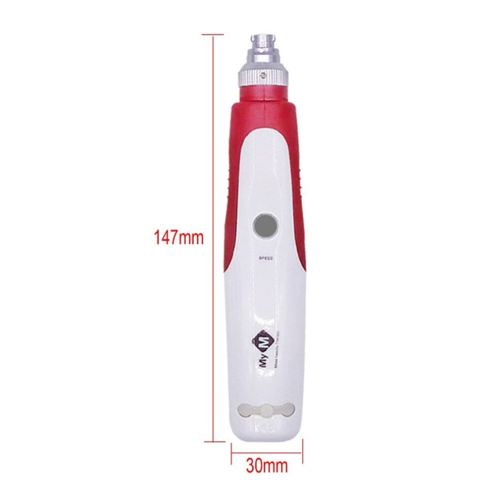 Derma Stramp Electric Pen Auto Micro Needle Roller Anti Aging Skin Therapy for Anti-Wrinkle Acne-treatment Essence-absorbing - ebowsos