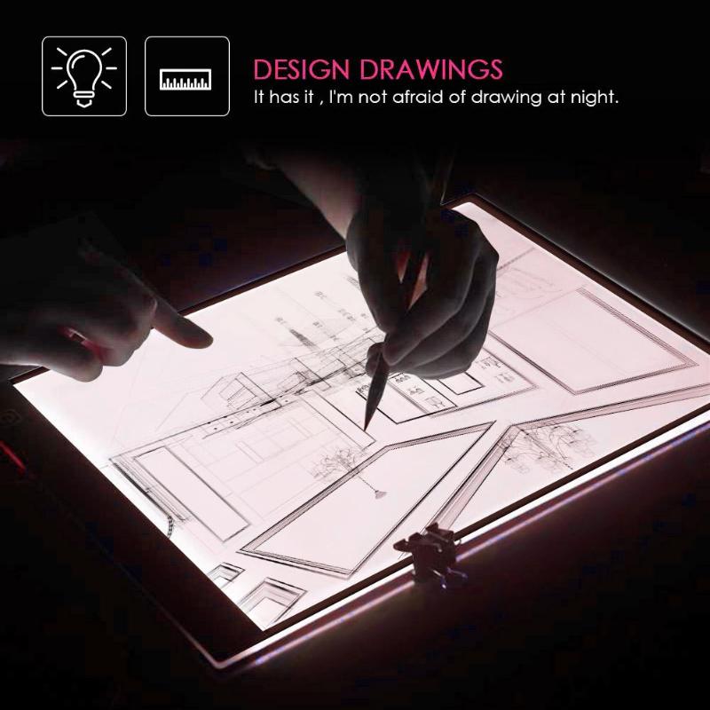 Digital A4 LED Copy Board Graphic Tablet for Drawing Sign Display Panel Luminous Stencil Graphic Artist Thin Art Drawing Board - ebowsos