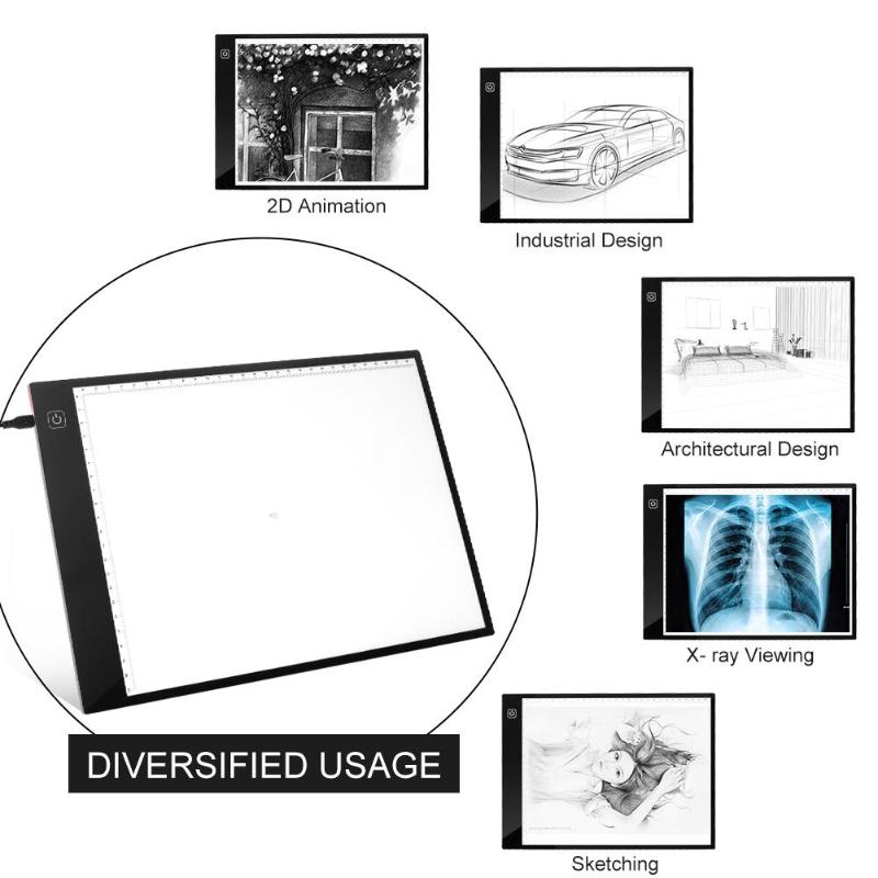 Led Graph Tablet Digital A4 LED Graphic Tablet Display Panel Luminous Stencil Graphic ...