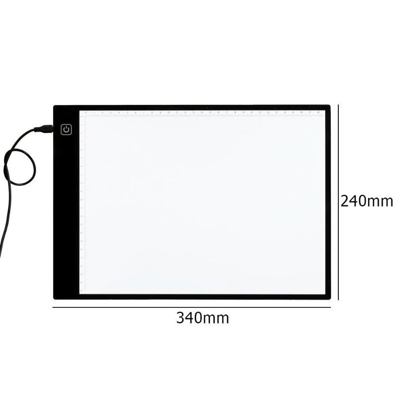 Digital A4 LED Graphic Tablet Display Panel Luminous Stencil Graphic Artist Thin Art Stencil Draw Board Light Box Tracing Tablet - ebowsos