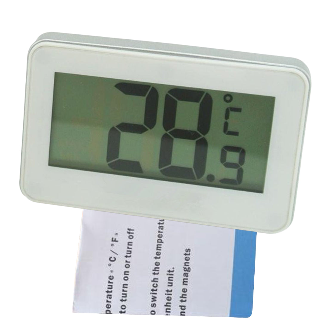 Digital LCD Room Thermometer Indoor Outdoor Temperature Meter W/Magnet Hook for Home Office Kitchen Refrigerator Thermometer - ebowsos