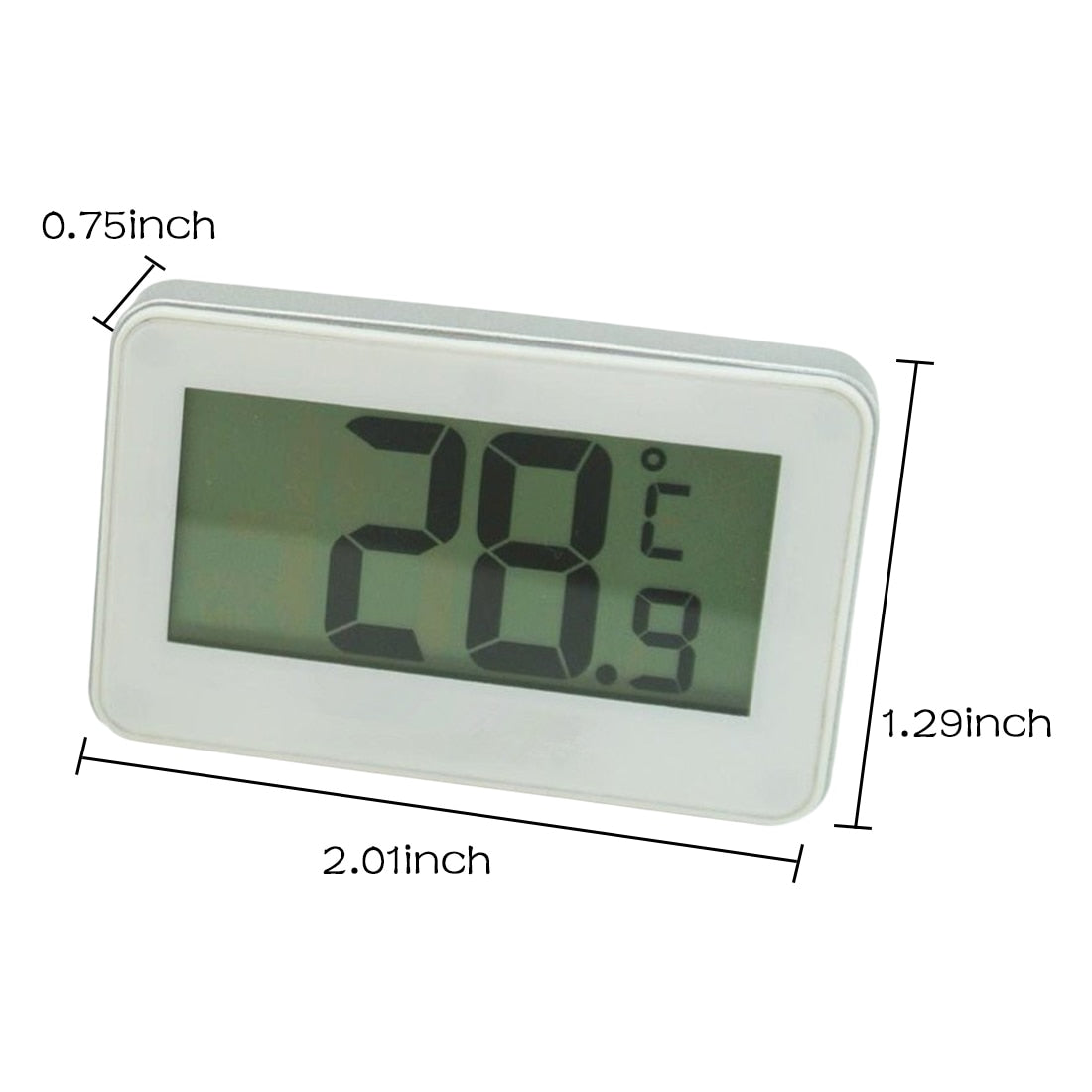 Digital LCD Room Thermometer Indoor Outdoor Temperature Meter W/Magnet Hook for Home Office Kitchen Refrigerator Thermometer - ebowsos