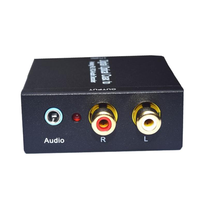 Digital Optical Coax Converter to Analog R/L RCA Audio Decoder Digital to Analog Support Dolby DTS D2A 24-Bit SPDIF - ebowsos