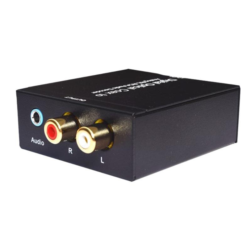 Digital Optical Coax Converter to Analog R/L RCA Audio Decoder Digital to Analog Support Dolby DTS D2A 24-Bit SPDIF - ebowsos