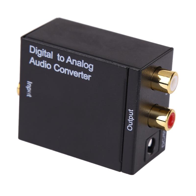 Digital Optical Coaxial Toslink Signal to Analog Audio Converter male to male Adapter RCA L/R audio UK/ EU/ US adapter - ebowsos