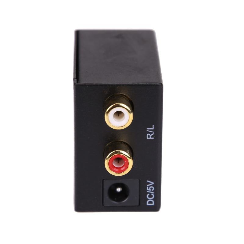 Digital Optical Coaxial Toslink Signal to Analog Audio Converter male to male Adapter RCA L/R audio UK/ EU/ US adapter - ebowsos