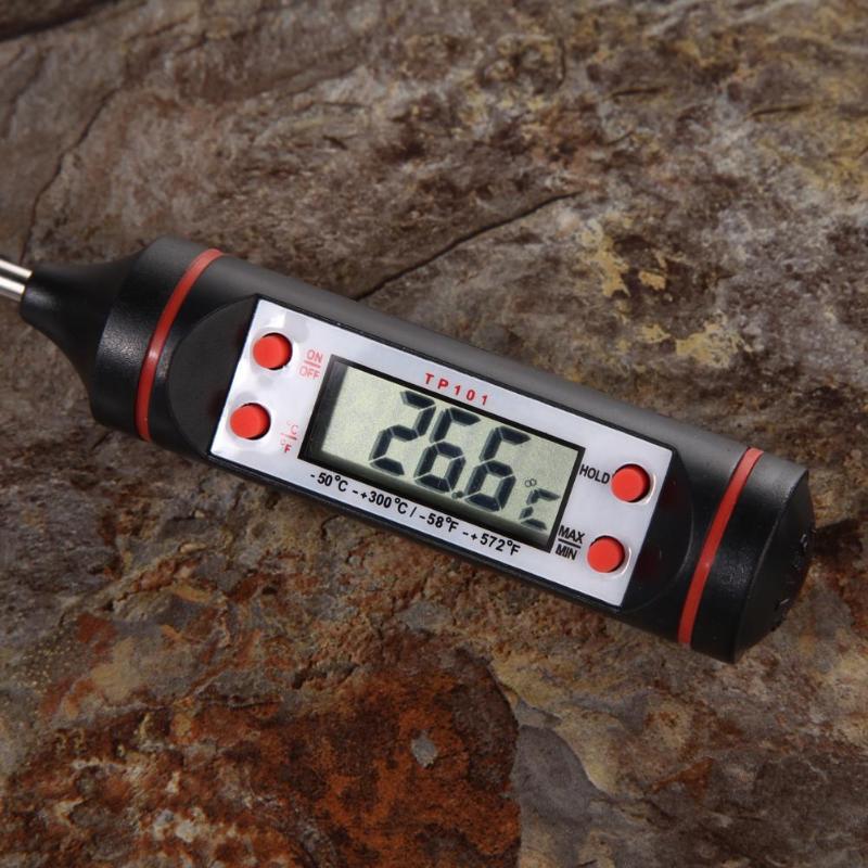Digital Probe Meat Thermometer Kitchen Cooking BBQ Food Thermometer Cooking Stainless Steel Water Milk Thermometer Tools - ebowsos