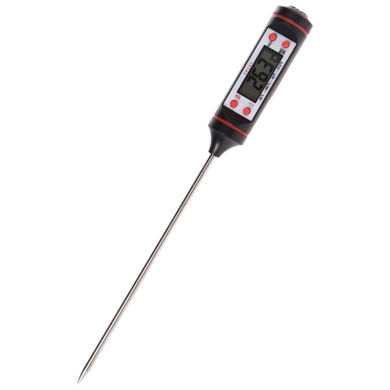 Digital Probe Meat Thermometer Kitchen Cooking BBQ Food Thermometer Cooking Stainless Steel Water Milk Thermometer Tools - ebowsos