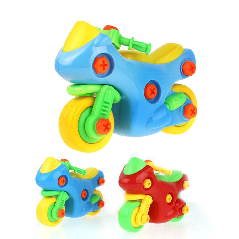 Disassembly Motorcycle Jigsaw Early Learning Education DIY Screw Nut Group Installed Plastic 3D Puzzle Kids Toys for Children-ebowsos