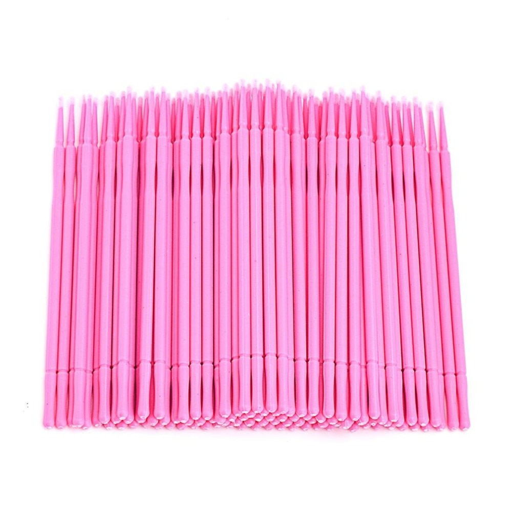 Disposable Tattoo Makeup Brushes Micro Brushes Lint Free Cotton Swabs Stick Eyelash Extensions Brushes Beauty Makeup Tool - ebowsos