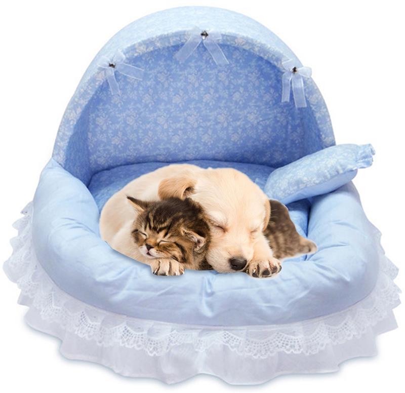 Dog Bed Lace Princess Pet Dog House Crate Cat Puppy House Dream Nest Pet Kennel Sofa Dog Nest Soft Pet Supplies-ebowsos