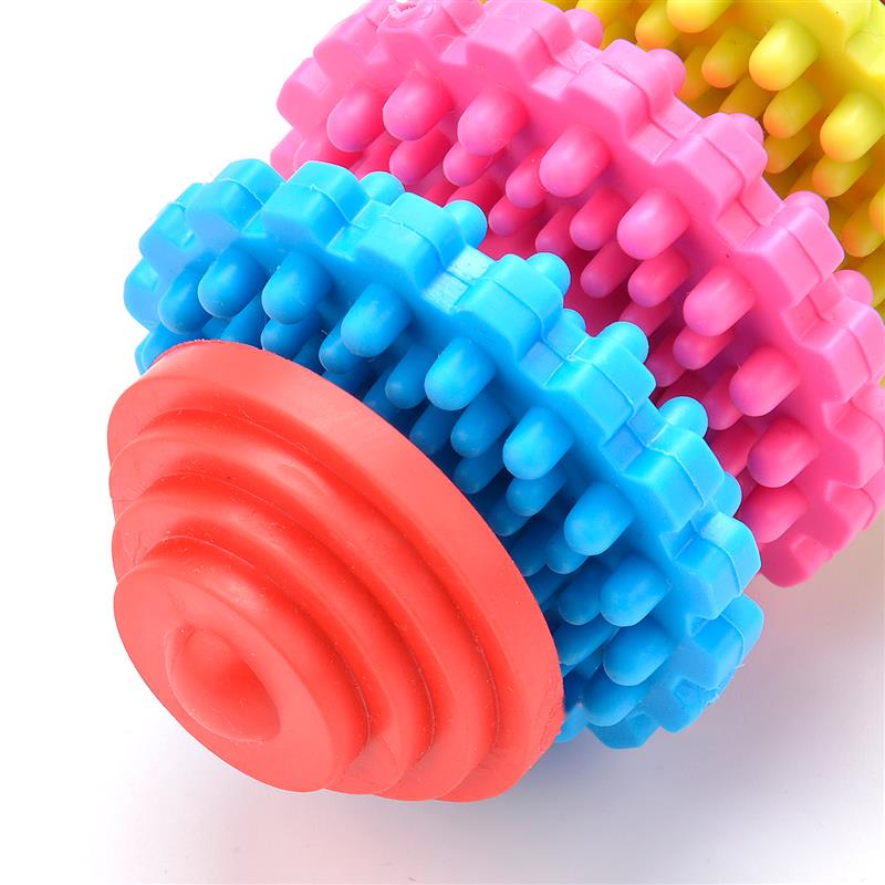 Dog Chew toys Puppy Dental Teeth Gums Bite-Resistant Colorful Natural Rubber Tooth Cleaning Tools For Dog-ebowsos