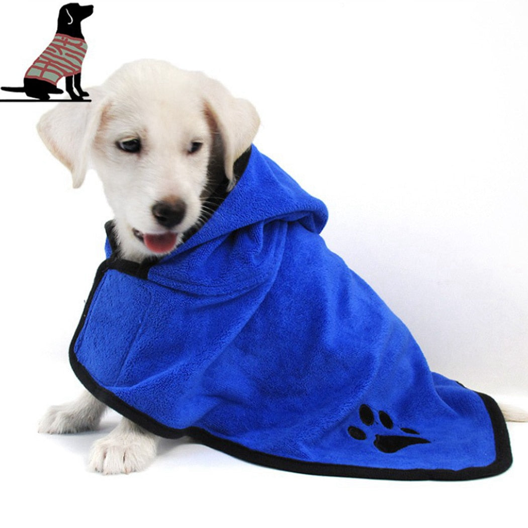 Dog Robe Super Dog Absorbent Bath Towels Hypoallergenic Pet Grooming House Bathroom Quick Drying Towel For Dogs Cats-ebowsos