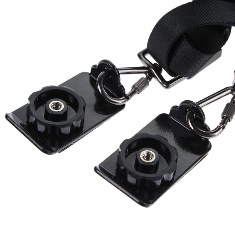 Double Camera Strap for Two Cameras Quick Rapid Double Dual Shoulder Sling For 2 Digital SLR DSLR Cameras Black Color Promotion - ebowsos