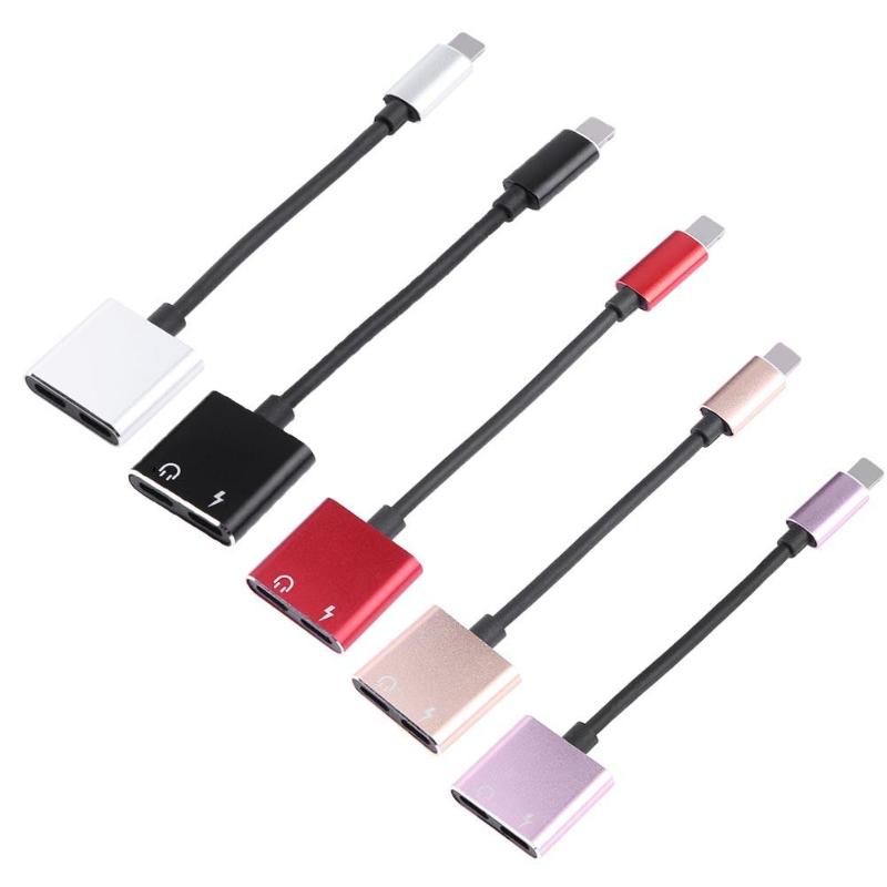 Double Jack Audio Adapter for iPhone 7/8/X Charging Music or Call For Headphone Audio Adapter Converter For iPhone Adapter New - ebowsos