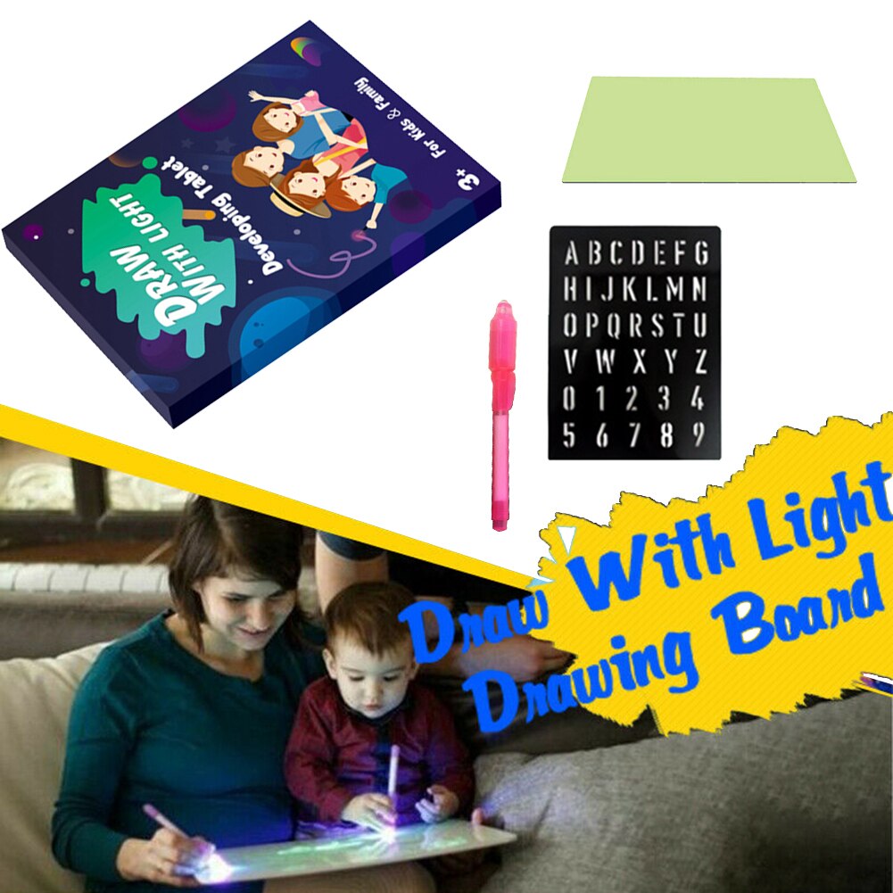 Draw With Light Fun And Developing Drawing Board Kids Educational Gift Toy-ebowsos