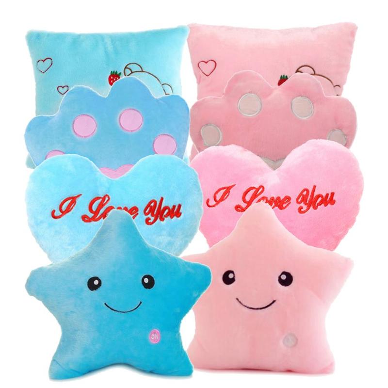 Dream Colorful Glow LED Luminous Light Pillow Cushion Cosy Soft Relax Gift - ebowsos