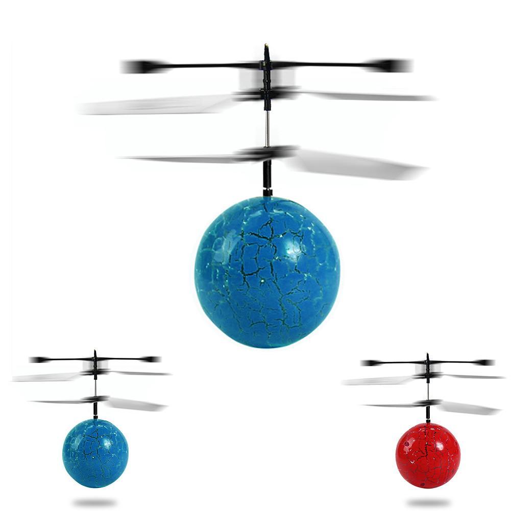 Drone Inductive Aircraft Model Flying Ball Crack Pattern Plastic Gift Hand Induction Kids Children remote flying ball-ebowsos