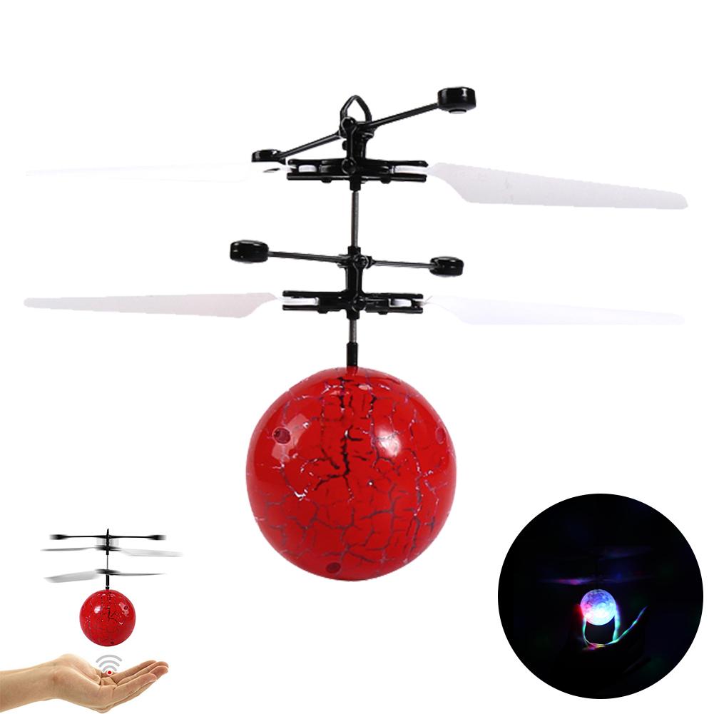 Drone Inductive Aircraft Model Flying Ball Crack Pattern Plastic Gift Hand Induction Kids Children remote flying ball-ebowsos