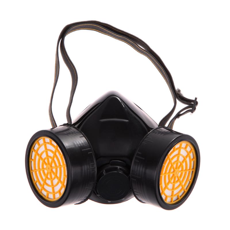 Dual Gas Filter Anti Dust Paint Respirator Mask Goggles Industrial Safety - ebowsos
