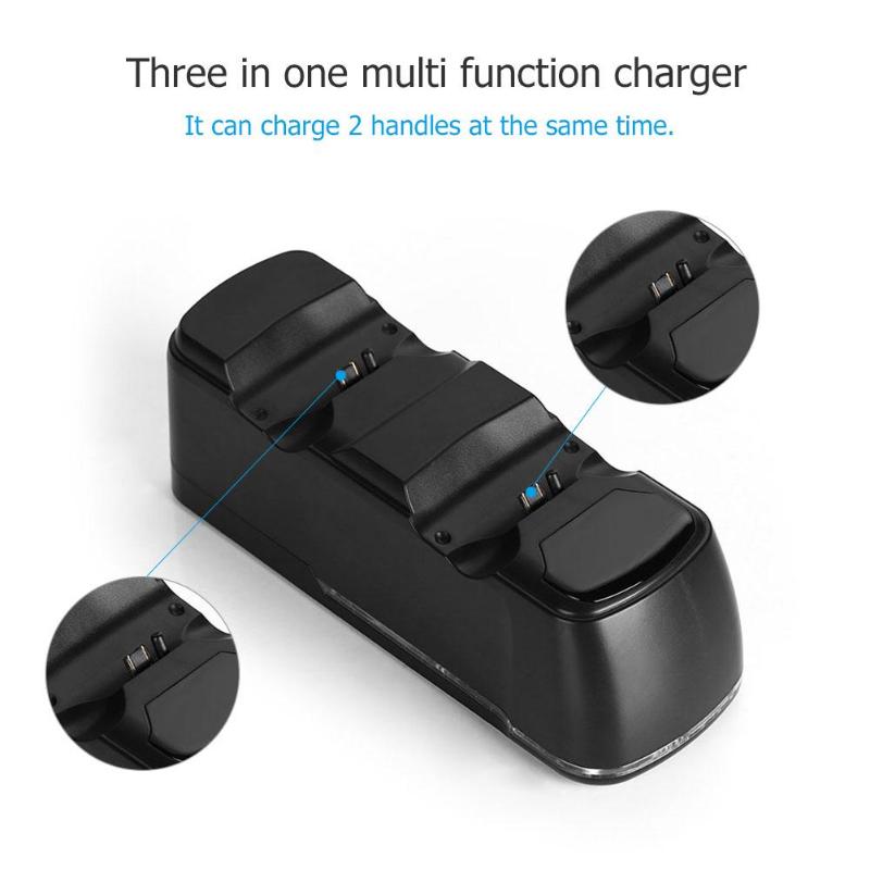 Dual Port Charger Dock Cradle Station with Charging Status Display Screen for PS4/PS4 Slim/PS4 Pro Controller High Quality - ebowsos