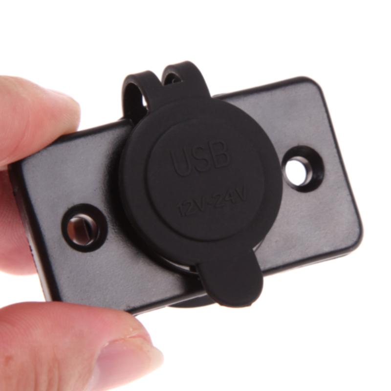 Dual USB Charger Socket Waterproof Outlet 3.1 amp Panel Mount Motorcycle Car Charger Car Cigarette Lighter Socket Splitter New - ebowsos