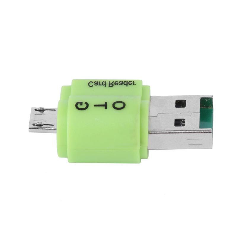 Dual Use 2 in 1 OTG Card Reader USB 2.0 Adapter SD Card TF Cardreader for Phone Computer Card Reader For Android Phone Tablet PC - ebowsos