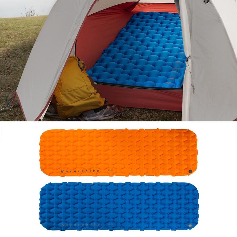 Durable Camping Mat Classic Delicate Texture Naturehike Inflatable Mat Portable Outdoor Camping Moisture-proof Sleeping Pad-ebowsos
