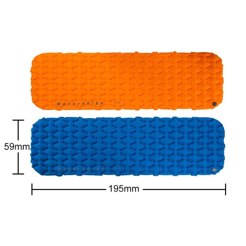 Durable Camping Mat Classic Delicate Texture Naturehike Inflatable Mat Portable Outdoor Camping Moisture-proof Sleeping Pad-ebowsos