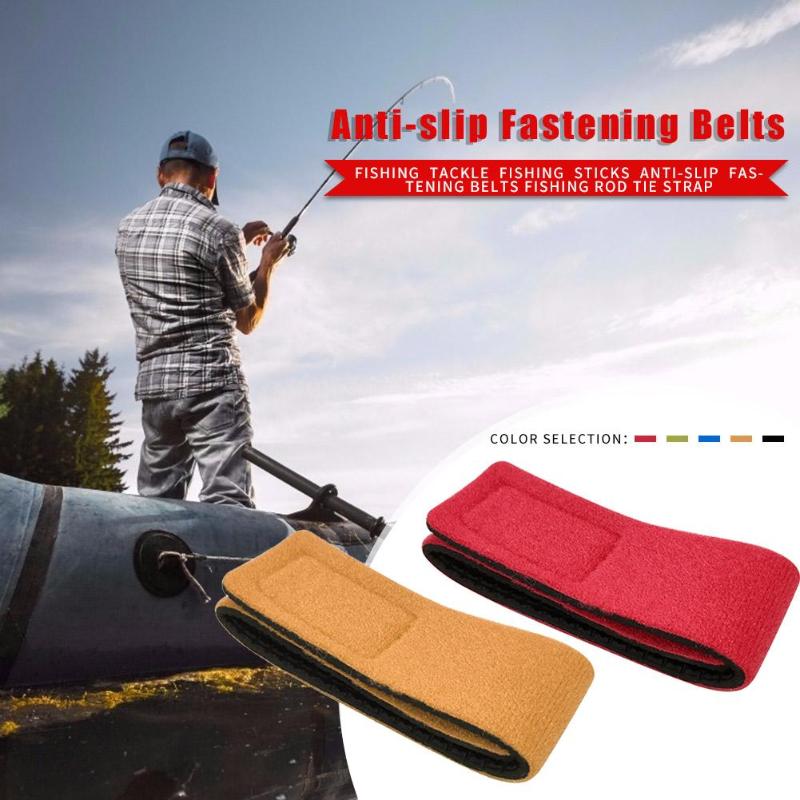 Durable Fastening Strap Belt Delicate Design Fishing Accessories Fishing Sticks Fastening Belts Fishing Rod Tie Holder Strap-ebowsos