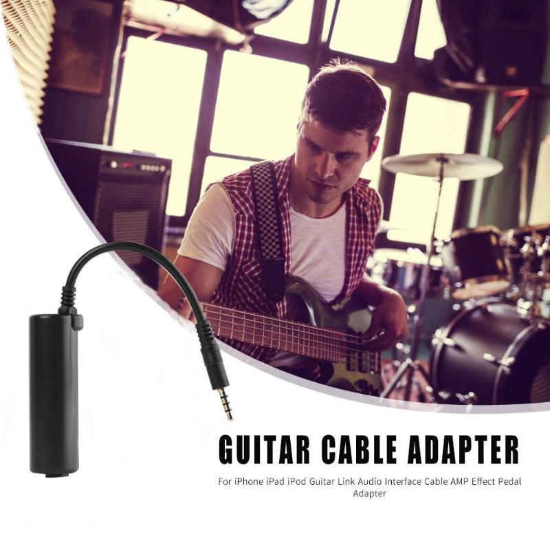 Durable Guitar Cable Adapter Multi-function Guitar Link Audio Interface Cable Amplifier Effect Pedal Converter for iPhone-ebowsos