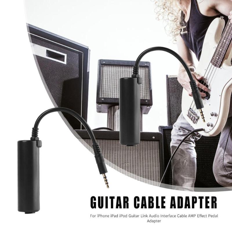 Durable Guitar Cable Adapter Multi-function Guitar Link Audio Interface Cable Amplifier Effect Pedal Converter for iPhone-ebowsos