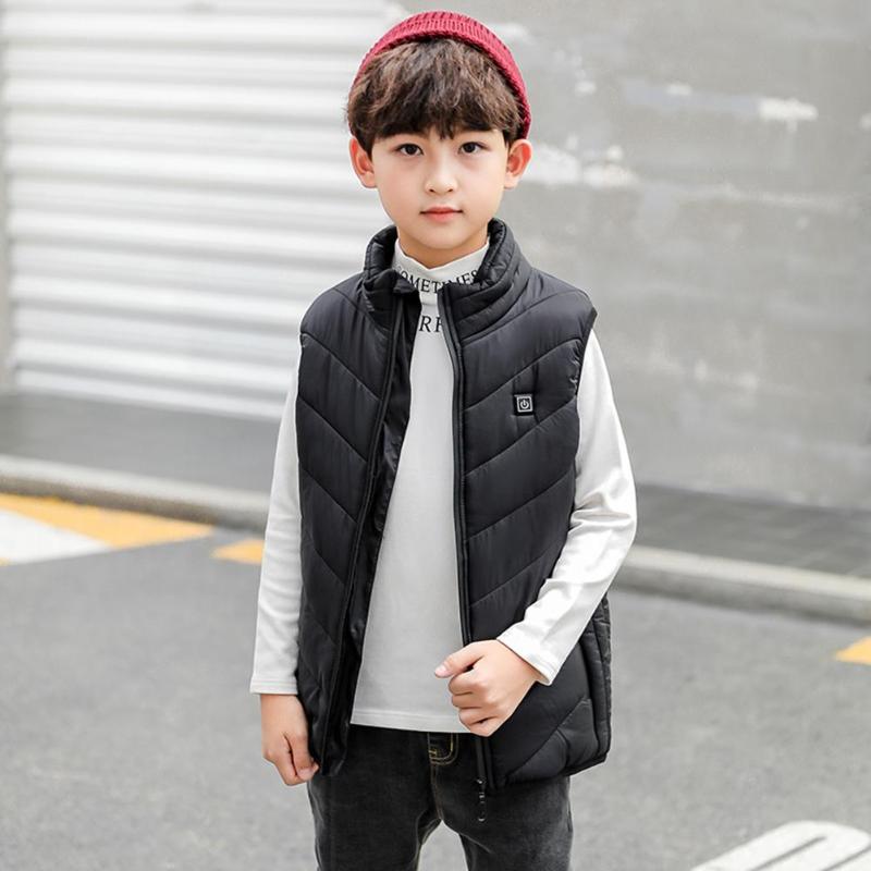 Durable Hiking Vests Classic Delicate Texture Children Kids Electric Heated Vest Heating Winter Outdoor Thermal Vest Jacket-ebowsos