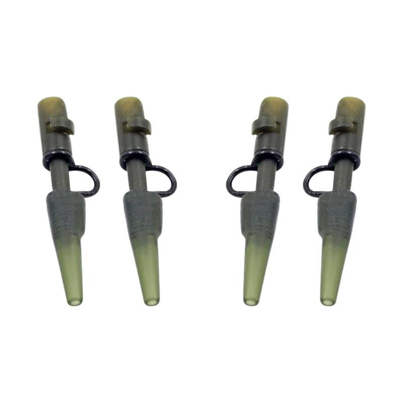 Durable Safety Lead Clips Delicate Design 10x Safety Lead Clips with Tail Hair Carp Fishing Terminal Tackle Dark Green-ebowsos
