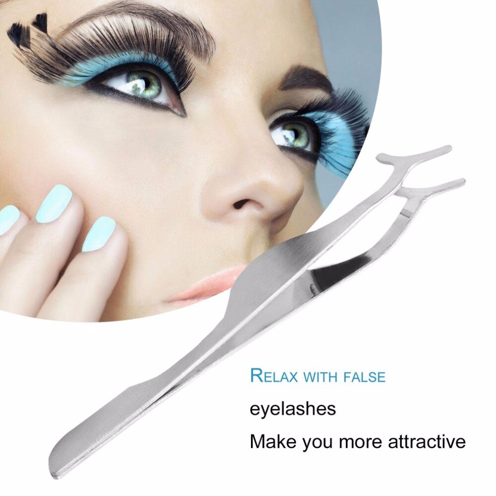 Durable Stainless Steel Eyelash Curler False Fake Eyelashes Clip Women Eyelash Makeup Beauty Tweezers Clip Tool Cheap - ebowsos