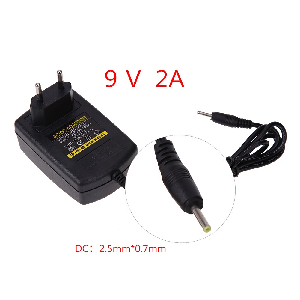 EU AC to DC 9V 2A Adapter 2.5*0.7mm Power Supply Adapter for Windows Android Tablet Charger Adapter - ebowsos