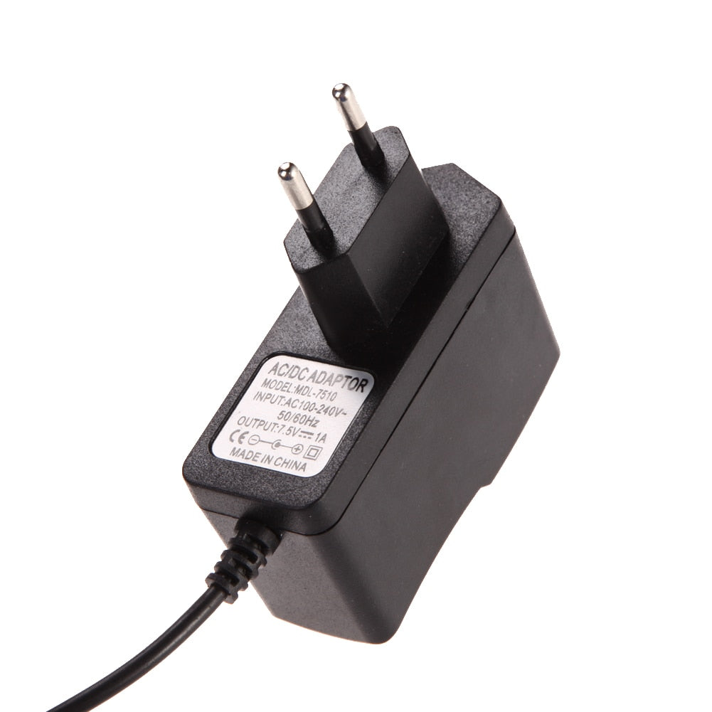 EU Plug AC 100-240V Converter Adapter DC 5.5 x 2.5MM 7.5V 1A 1000mA Charger For Laptop - ebowsos