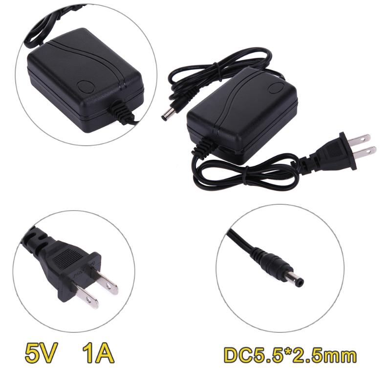 EU/US Plug AC to DC Power Adapter 5V 1A Dual Cable Converter Universal 5.5x2.1-2.5mm Power Supply Adapter - ebowsos