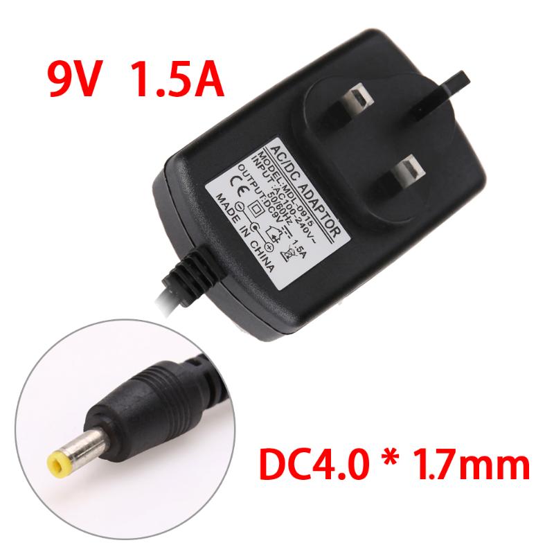 EU plug AC to DC Adapter 4.0mm * 1.7mm 9V 1.5A Switching Power Supply Adapter AC 110~240V 50/60Hz Adapter Charger - ebowsos