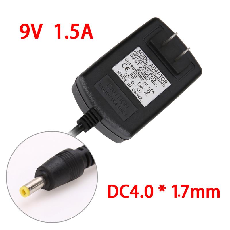 EU plug AC to DC Adapter 4.0mm * 1.7mm 9V 1.5A Switching Power Supply Adapter AC 110~240V 50/60Hz Adapter Charger - ebowsos