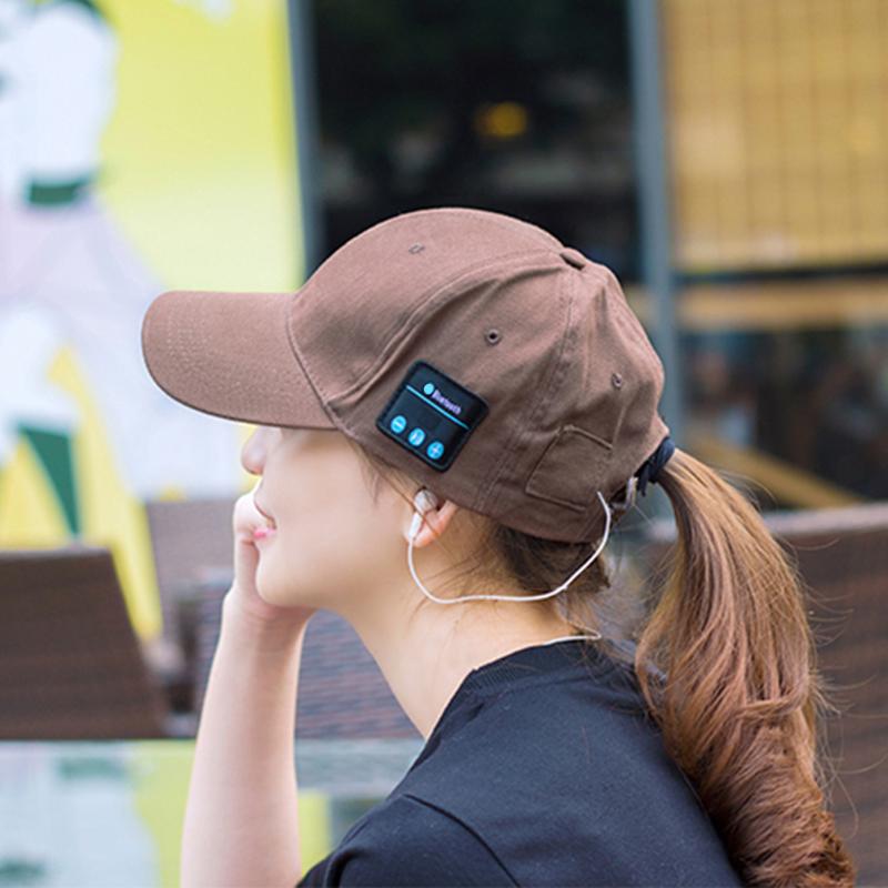 Earphone Hat Wireless Headphones Baseball Cap Headset Speaker Mic Bluetooth Headset Hat for Outdoor Sports - ebowsos
