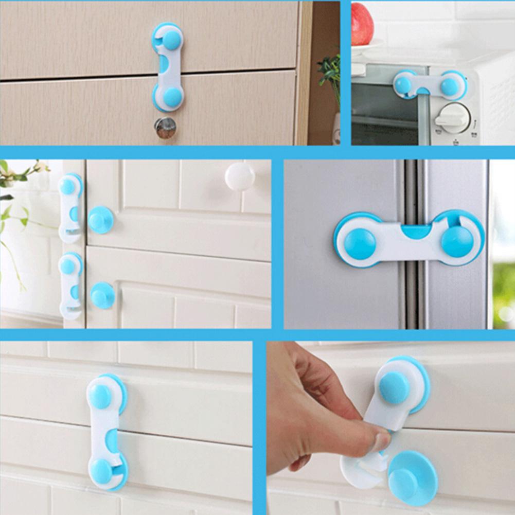 Easy Install Child Safety Locks Safe Refrigerator Safety Locks For Cabinets Drawers Wardrobe Door Fridge Home Security-ebowsos