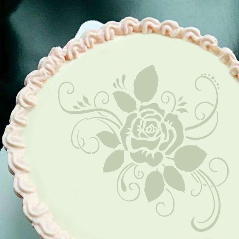 Eco-Friendly DIY Cake Flower Spray Mold Stencils Birthday Cake Plastic Mould Fondant Template Decorating Bakery Tool Accessories - ebowsos