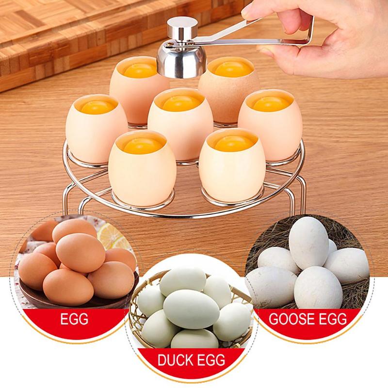 Egg Opener Stainless Steel Boiled Egg Topper Shell Cutter Raw Egg Cutter Openers Egg Scissors Separator Kitchen Tools Gadgets - ebowsos