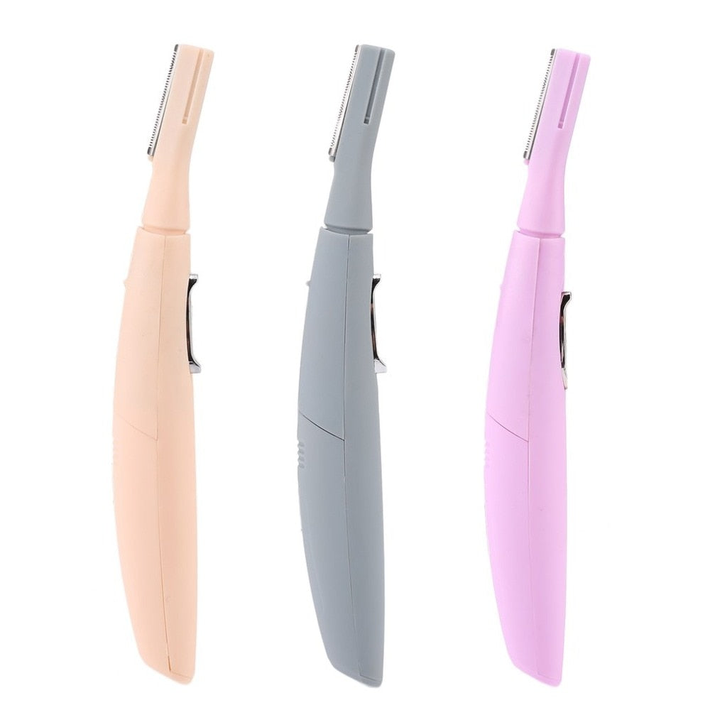 Electric Eyebrow Trimmer Scissors Portable Body Facial Hair Removal Shaver Face Care Apparatus for Women Battery-Operated - ebowsos