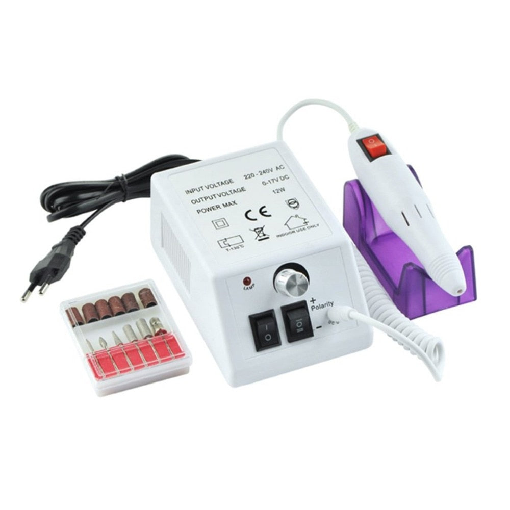 Electric Manicure Drills Accessories Pedicure Tools Files Nail Tools Polisher Grinding Glazing Machine - ebowsos