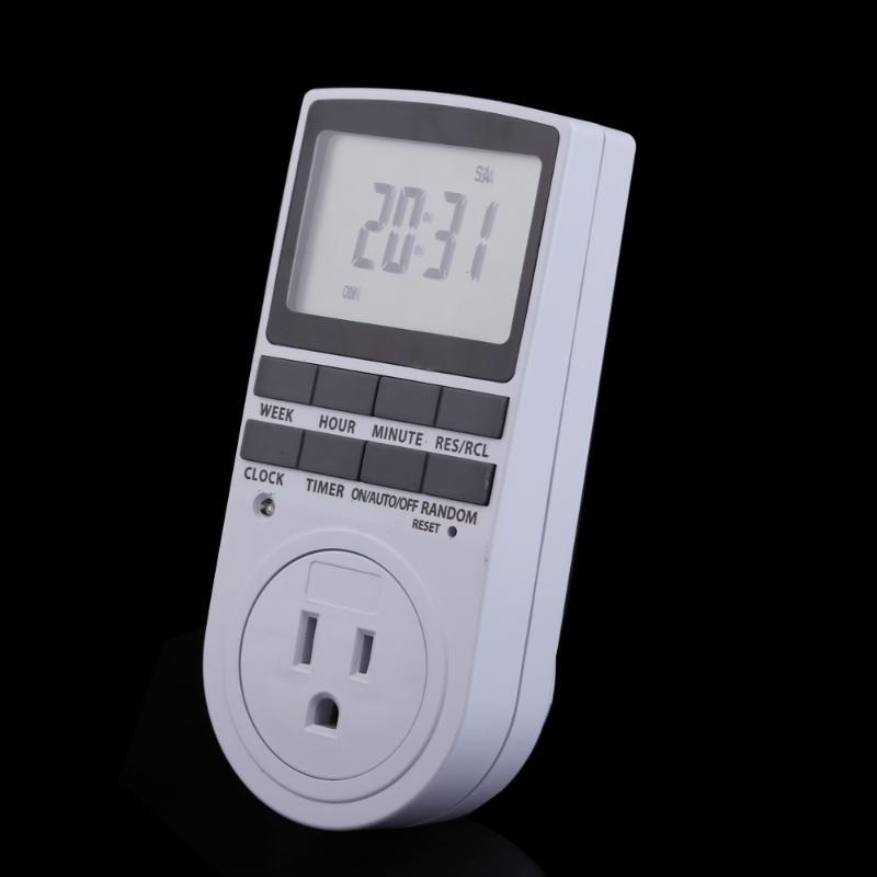 Electric Pug in Protable Timer Digital LED Display Reminder Kitchen Tool Timing for Indoor Lights/TV/PC/Fans/Kitchen  Plug - ebowsos